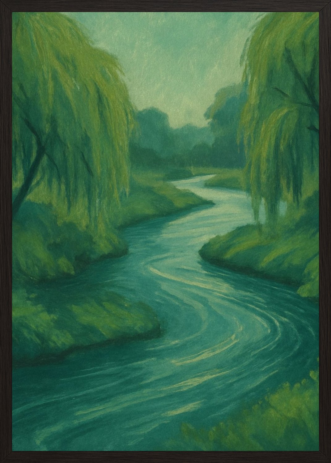 Poster in black frame