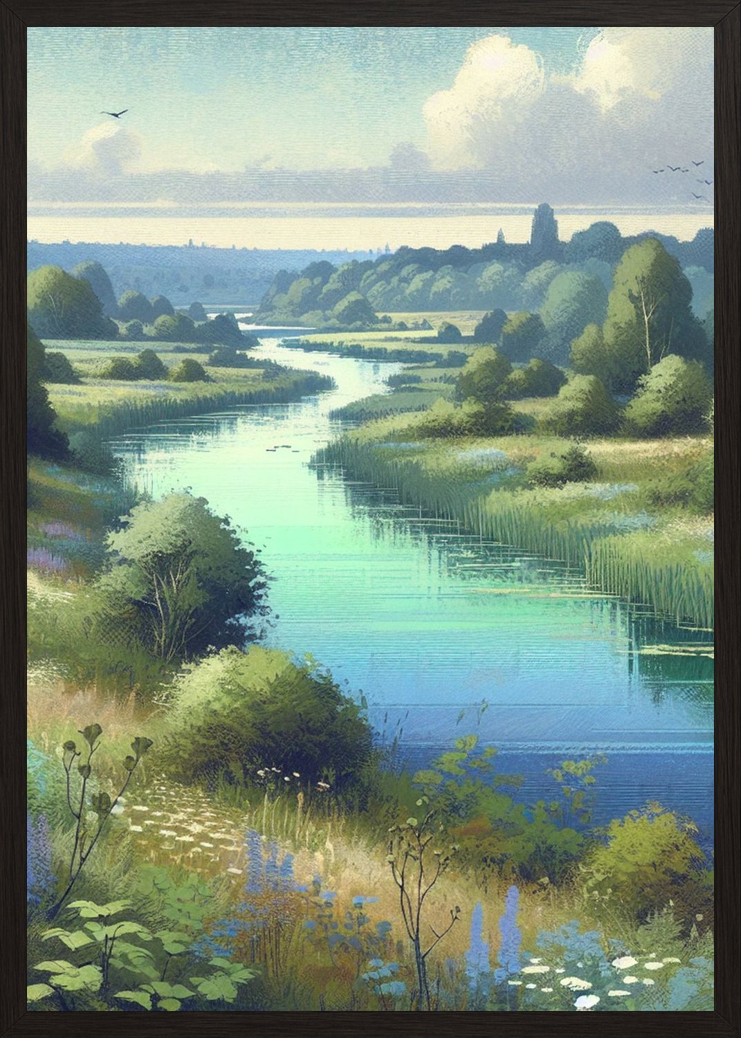 Poster in black frame