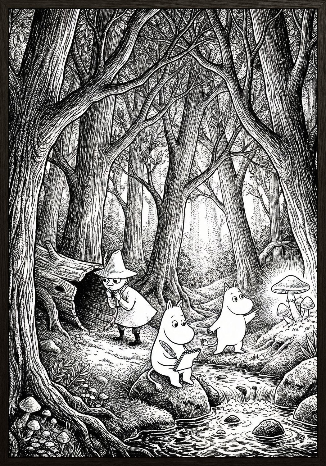 Poster in black frame