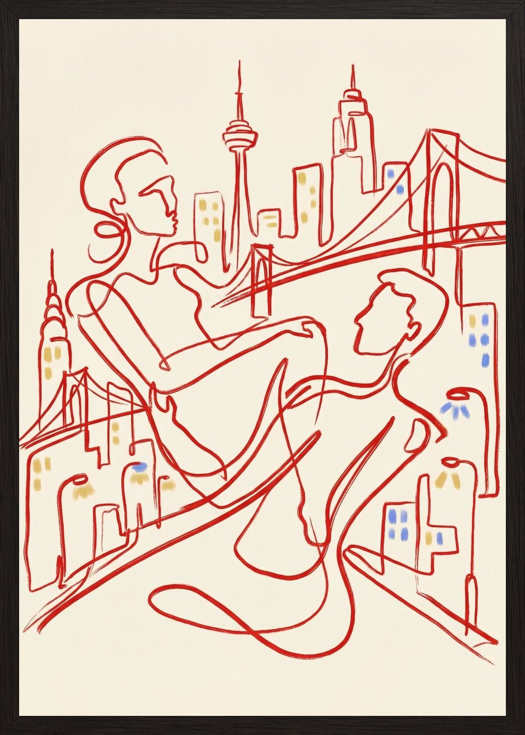 Poster in black frame