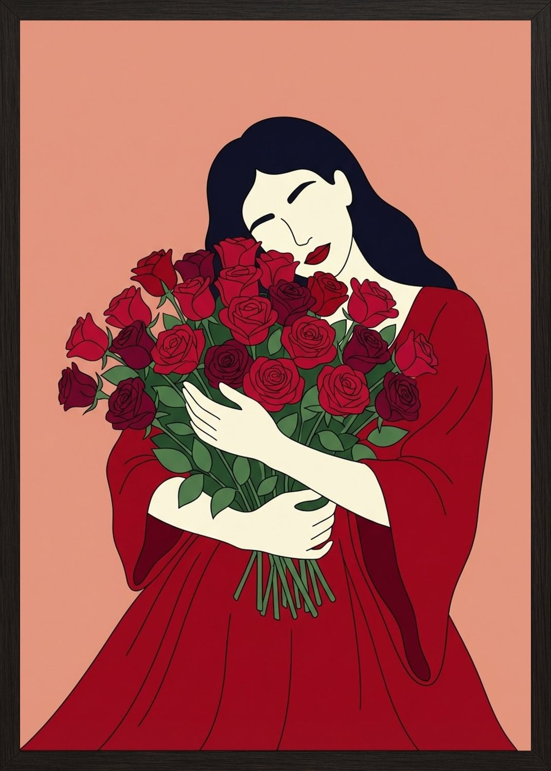Poster in black frame