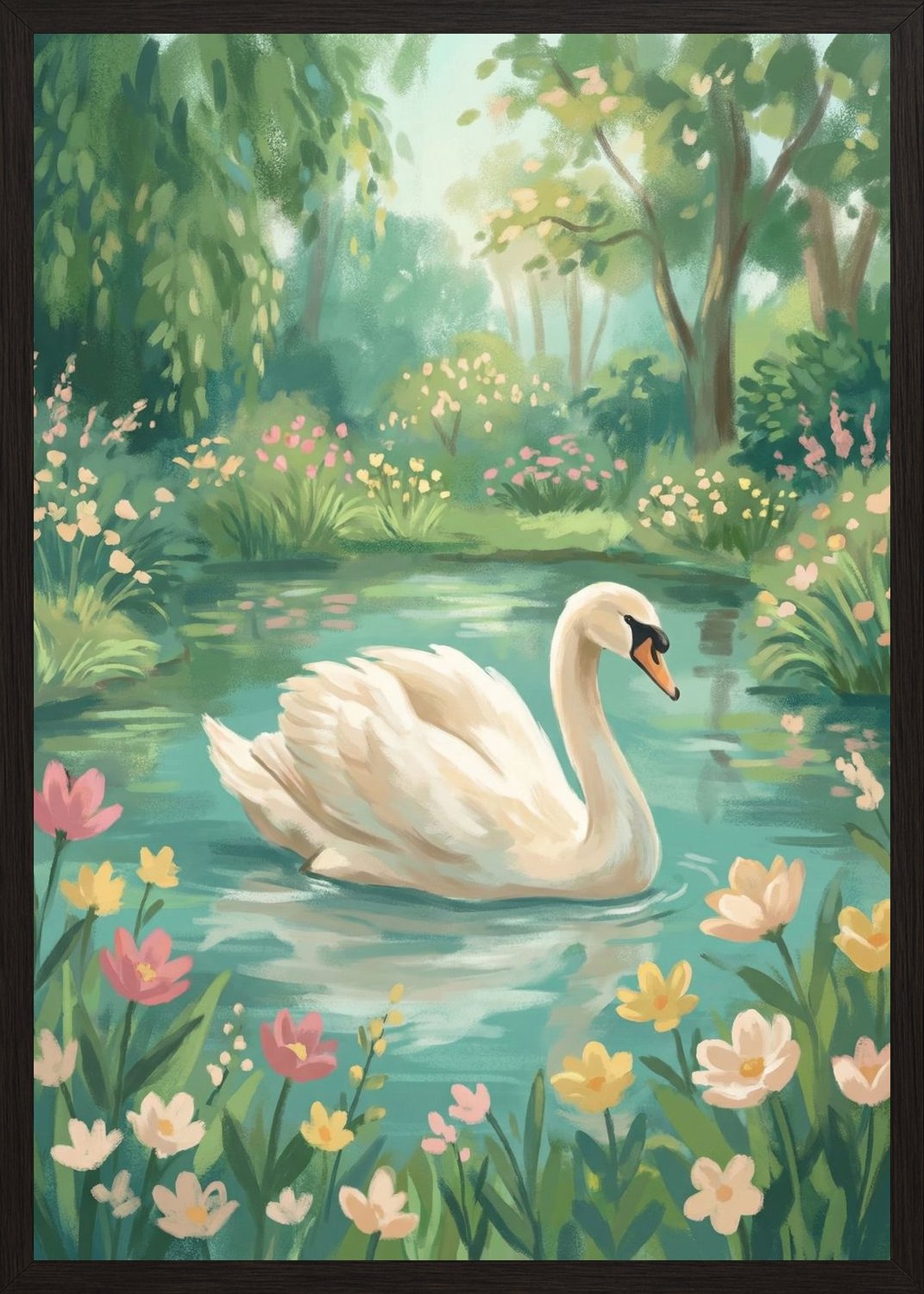 Poster in oak frame