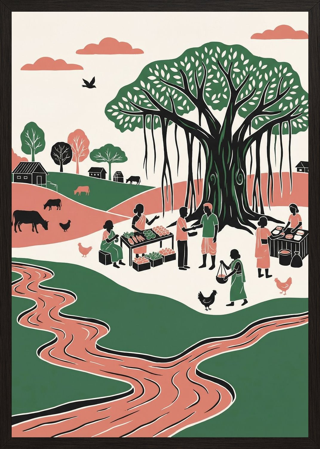 Poster in black frame