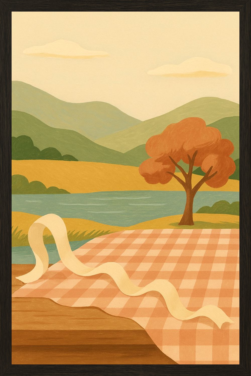 Poster in black frame