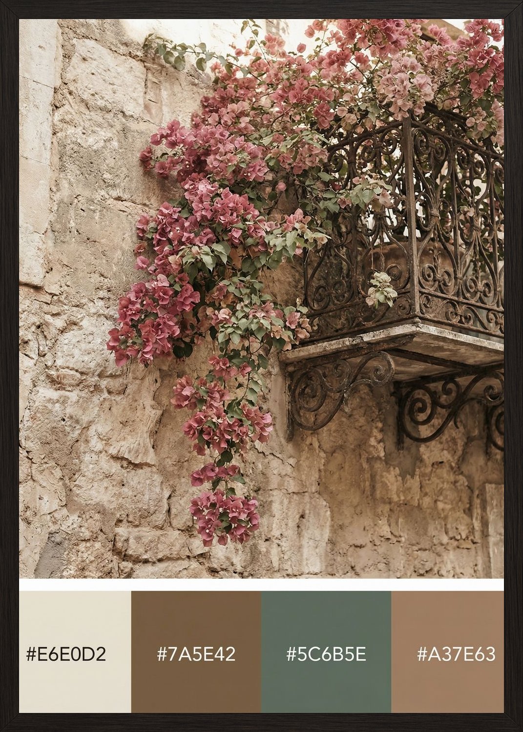 Poster in black frame