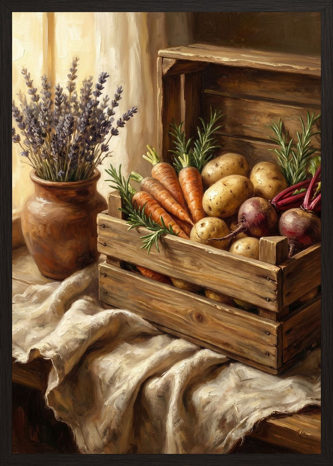 Poster in black frame