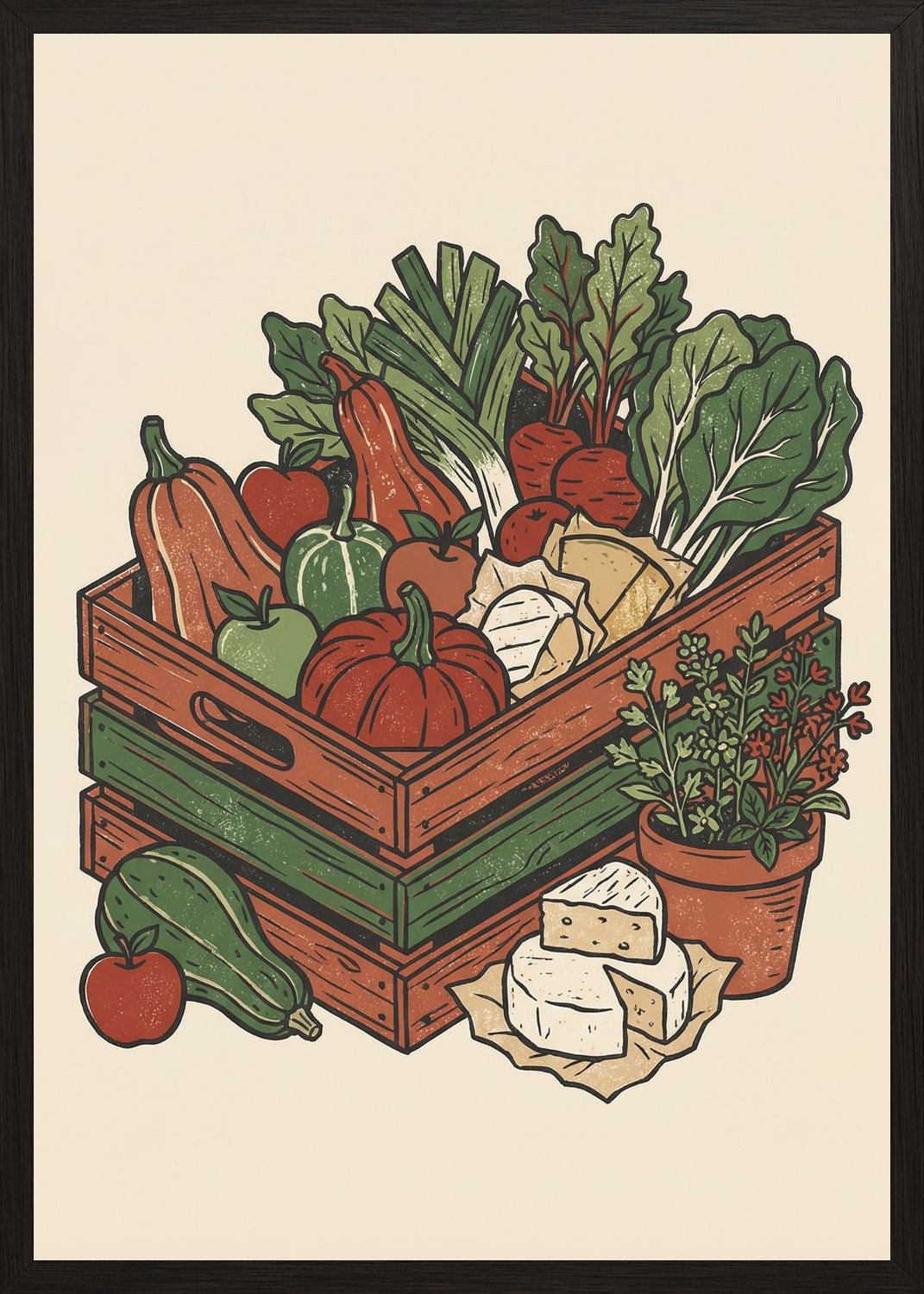 Poster in oak frame