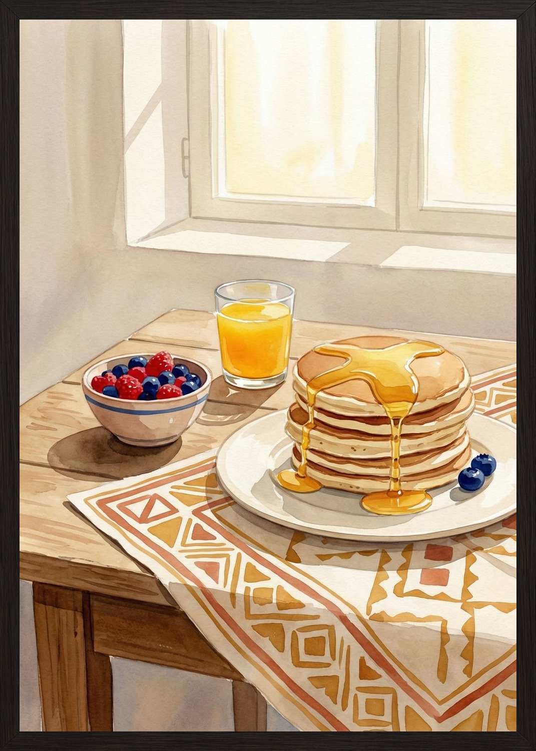 Poster in black frame