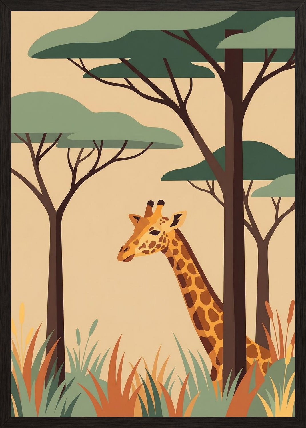 Poster in oak frame