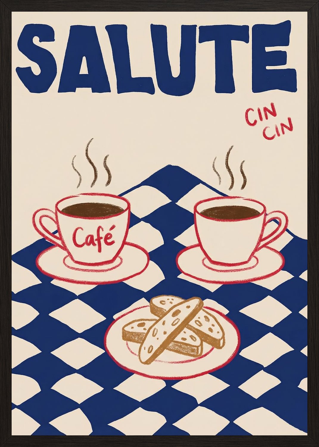 Poster in black frame