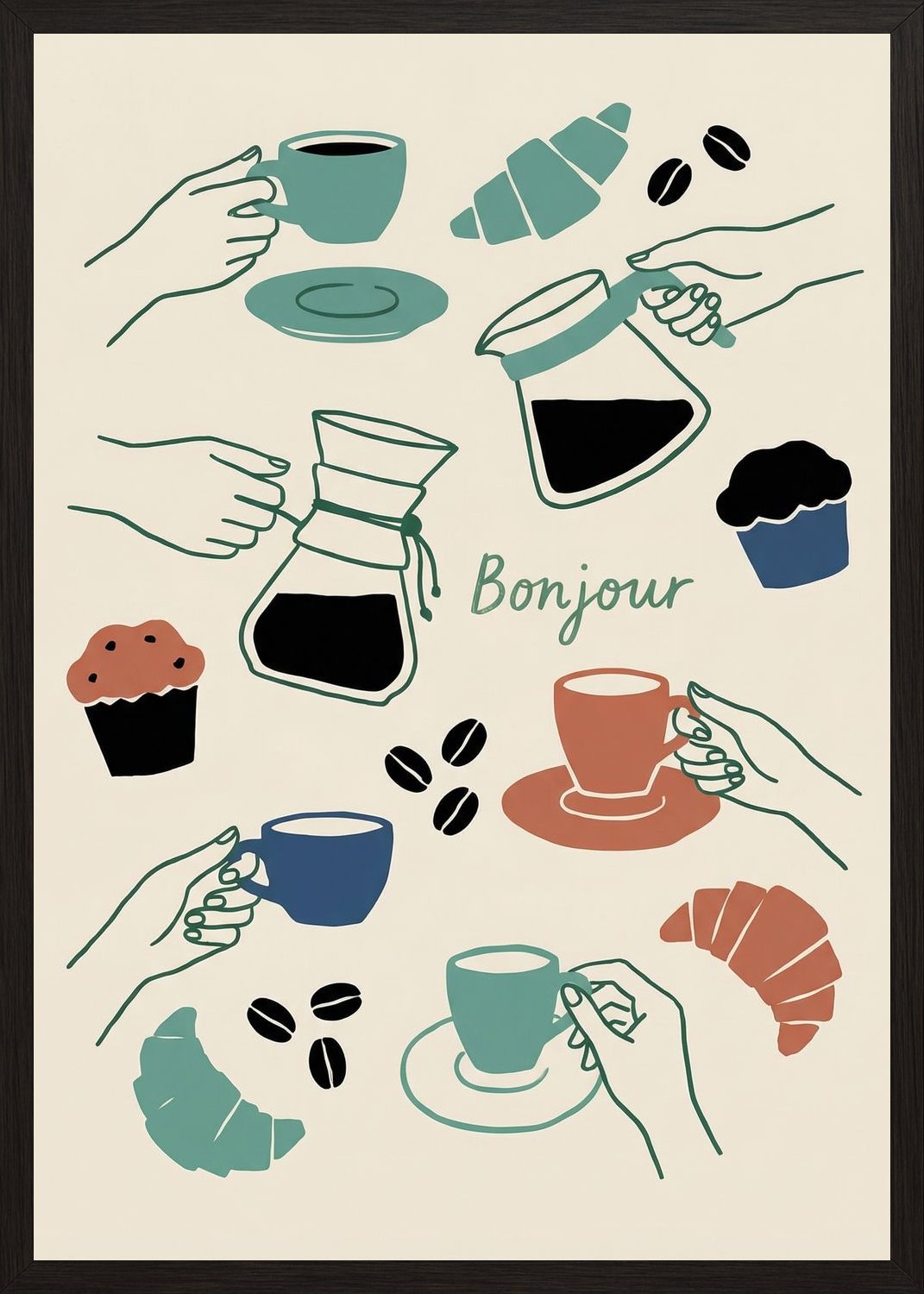 Poster in black frame