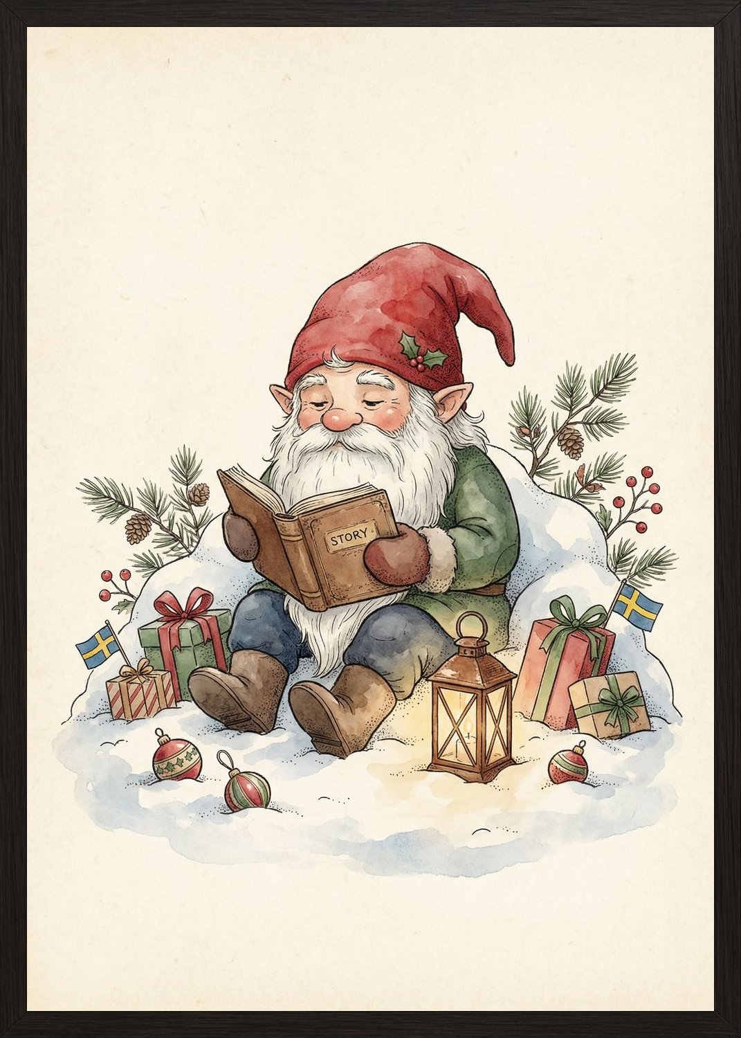 Poster in black frame