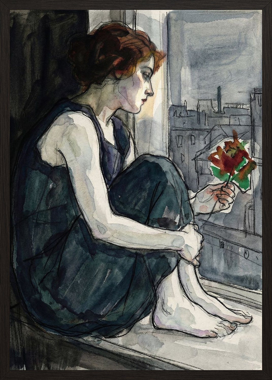 Poster in black frame