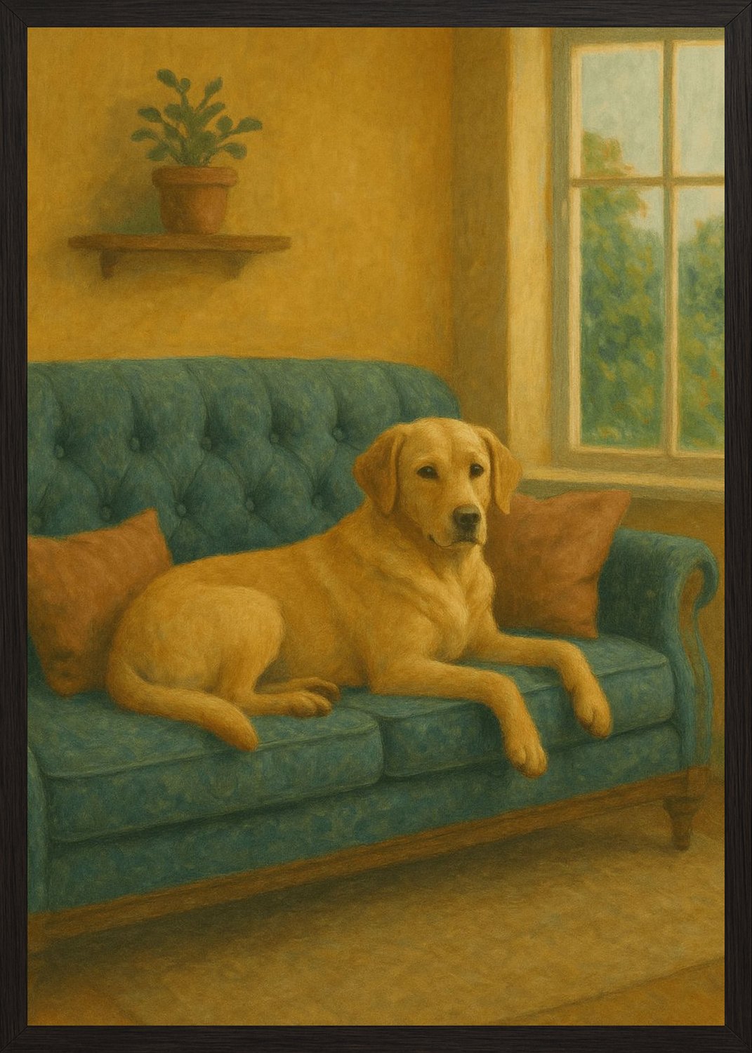 Poster in black frame