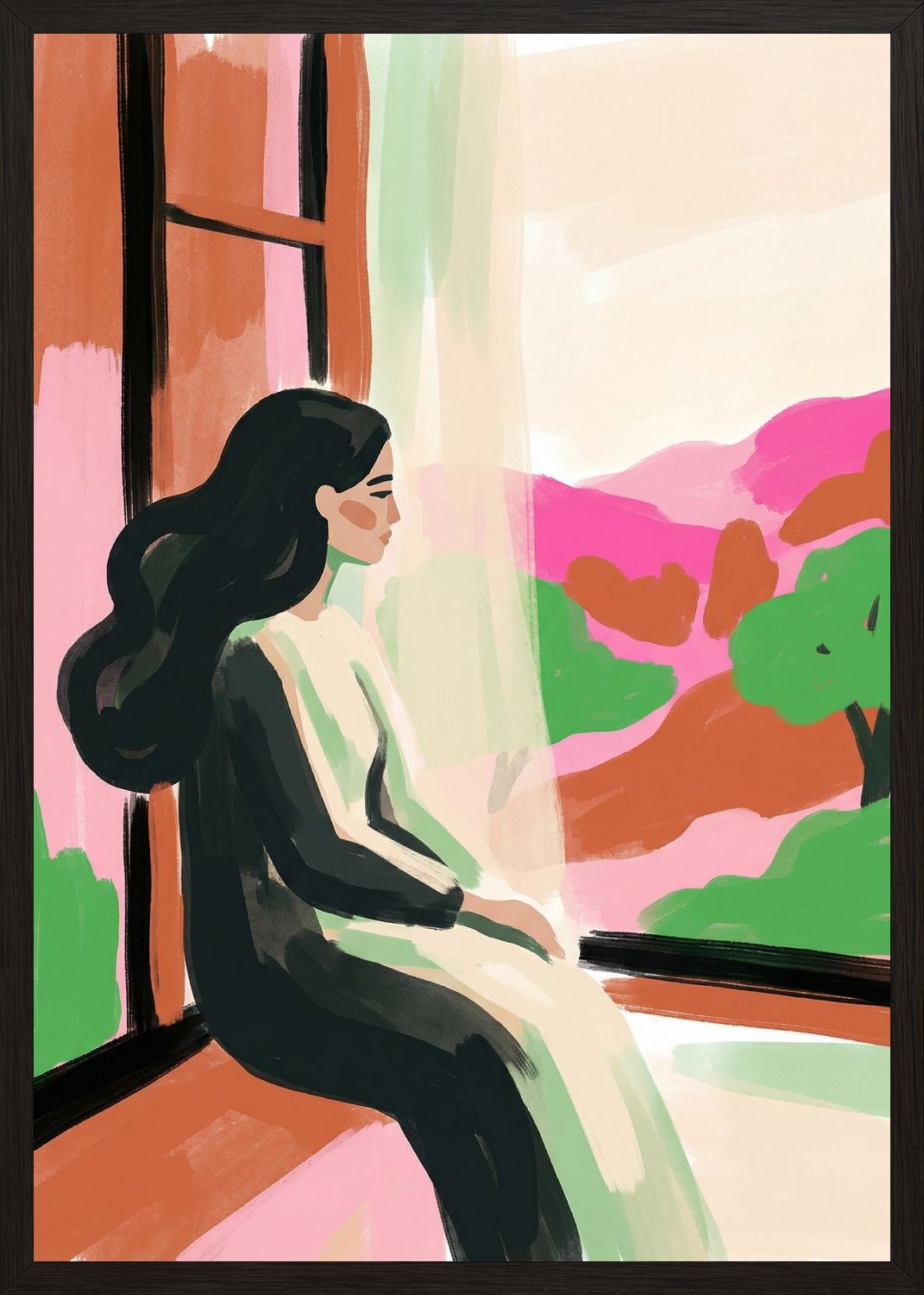 Poster in black frame