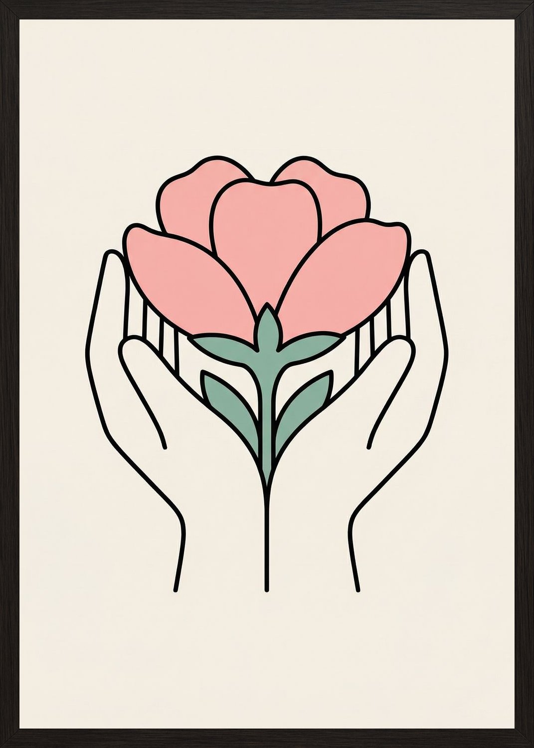 Poster in black frame