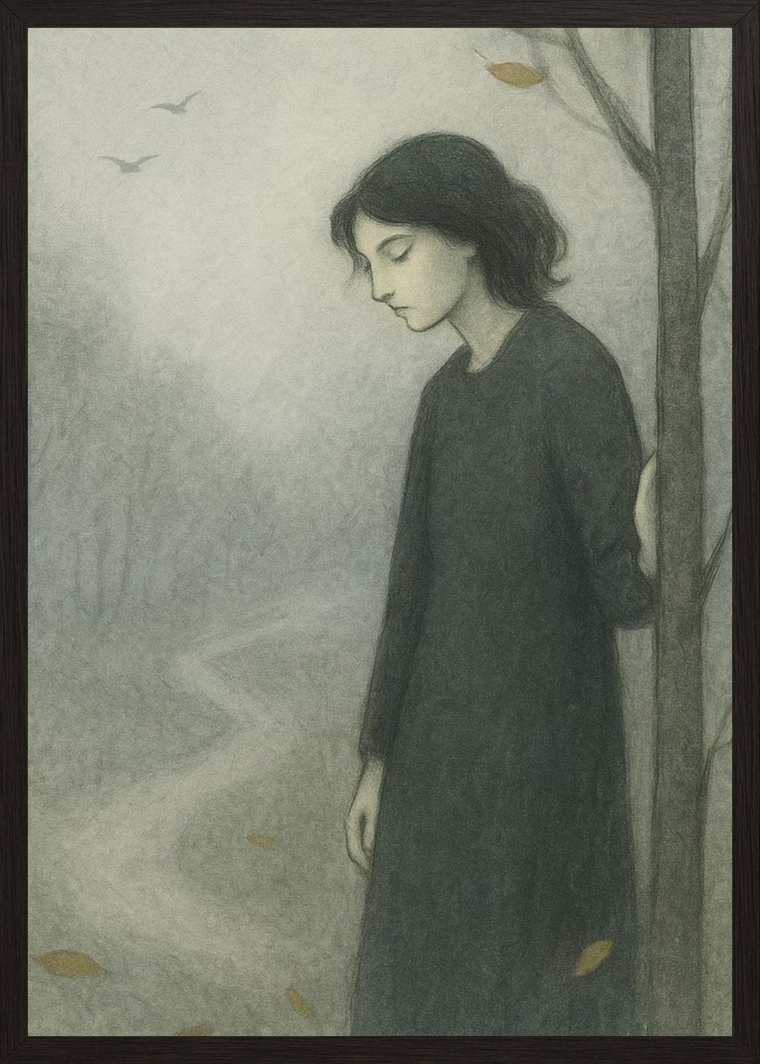 Poster in black frame