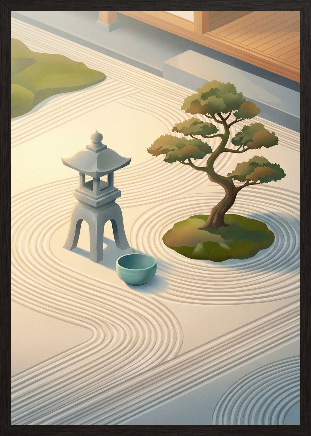 Poster in black frame