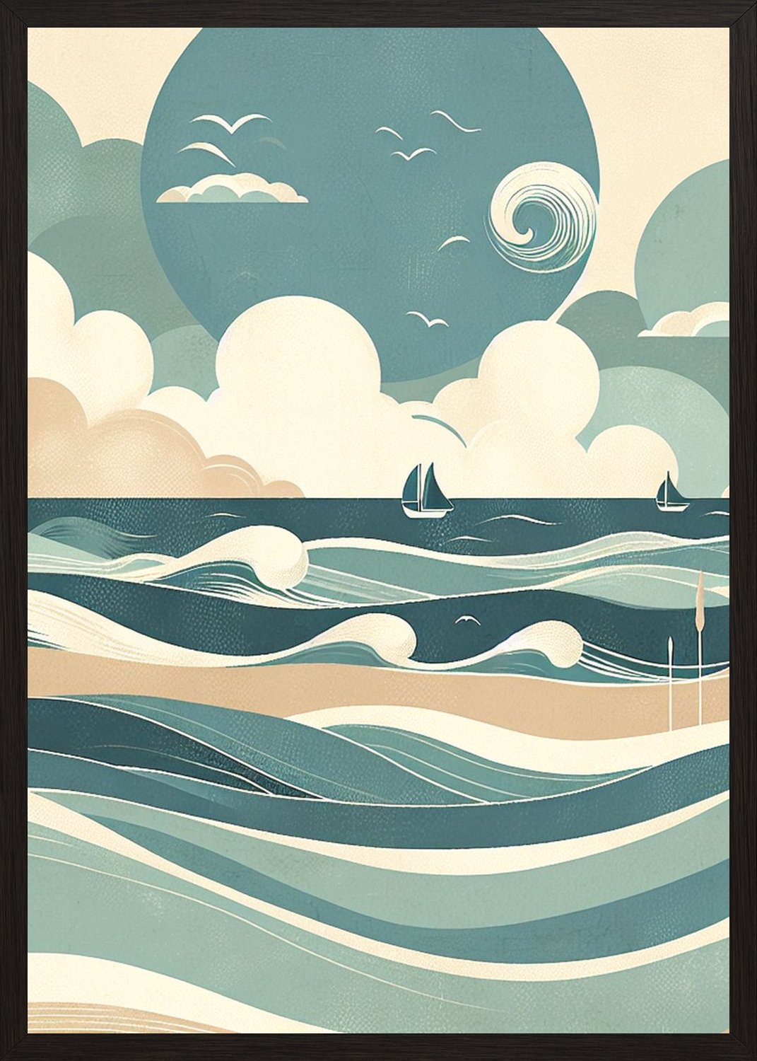 Poster in black frame