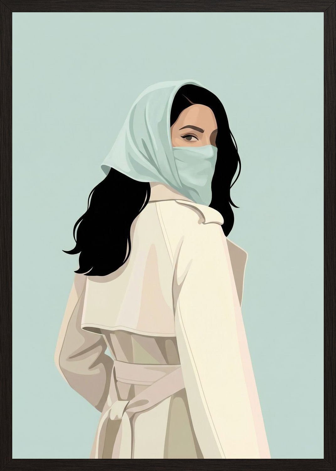 Poster in black frame