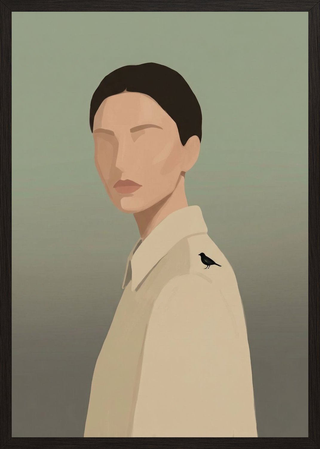 Poster in black frame