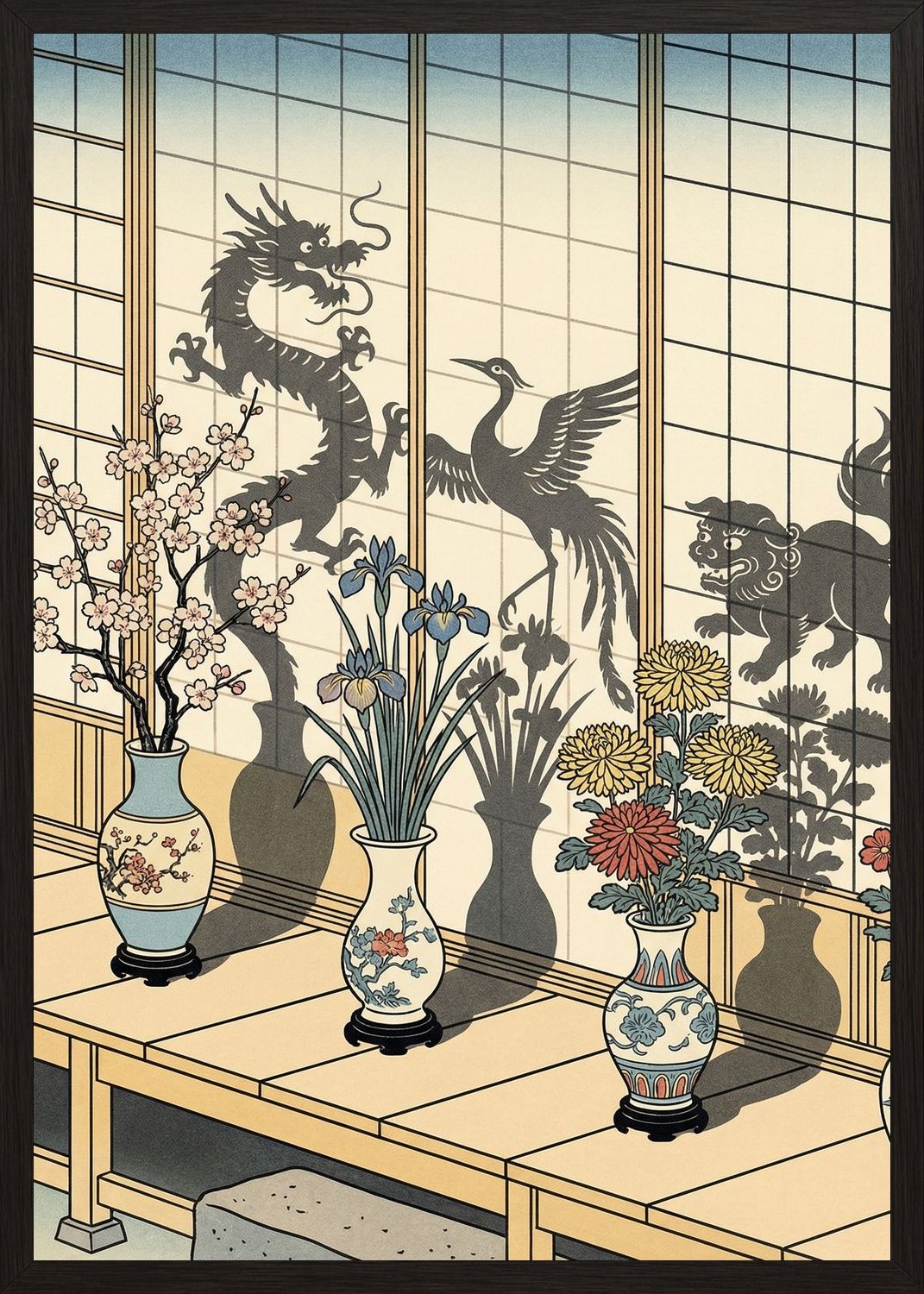 Poster in black frame