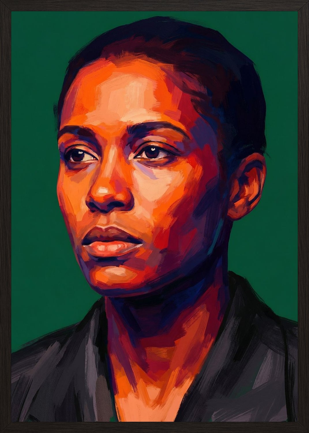 Poster in oak frame