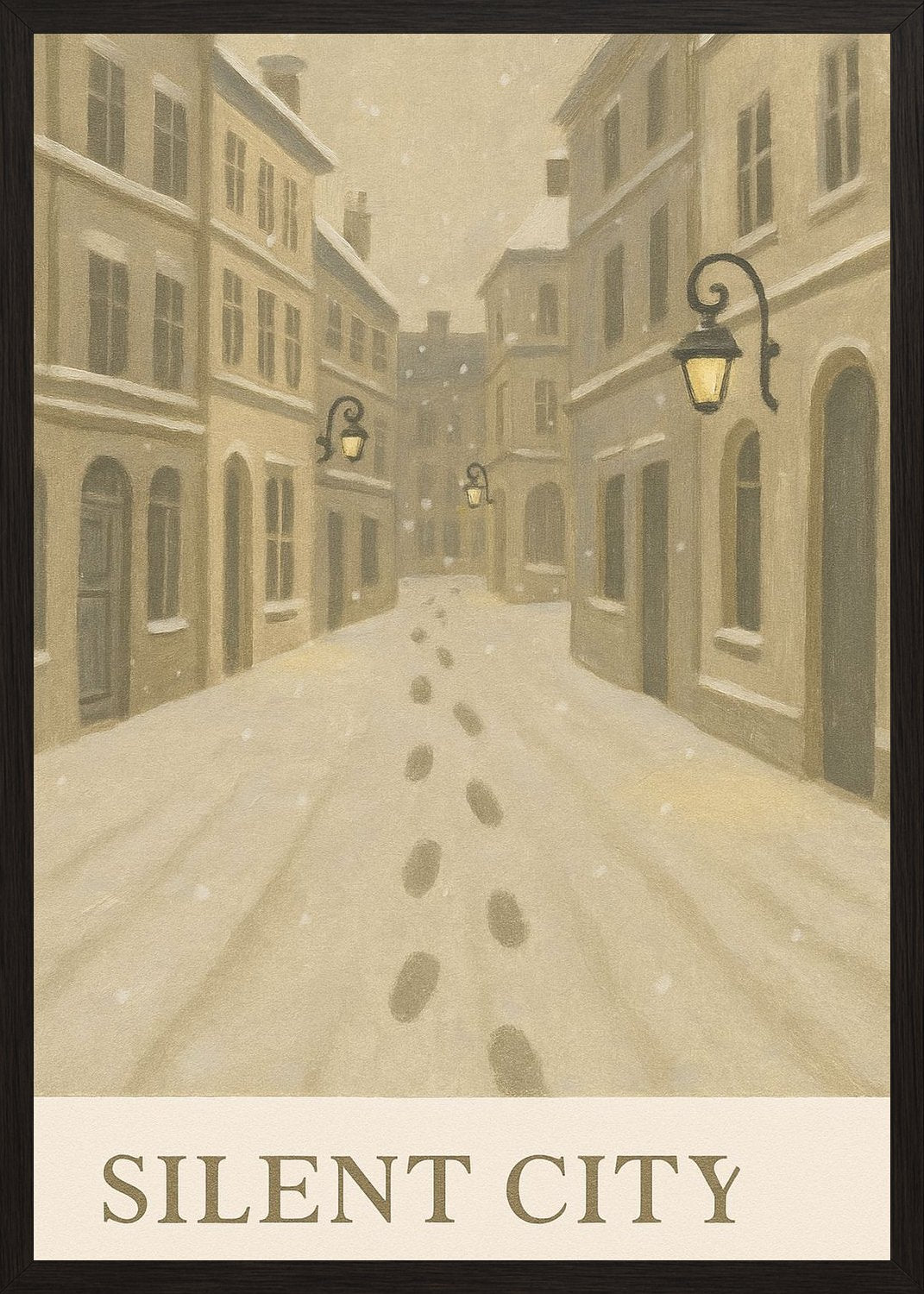 Poster in black frame