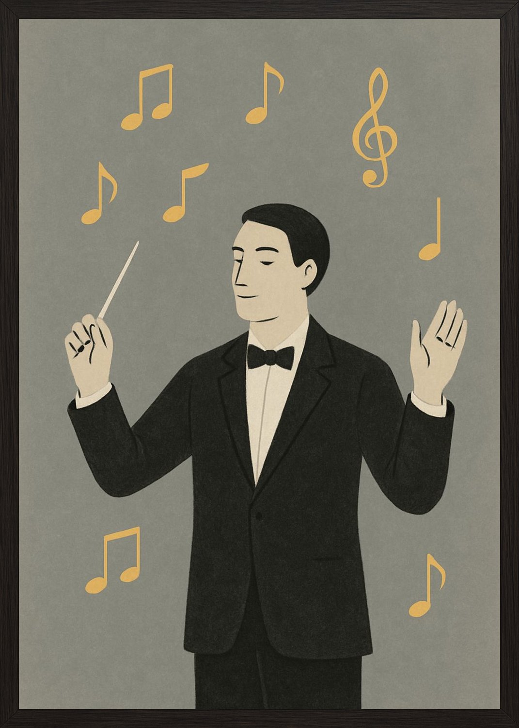 Poster in black frame