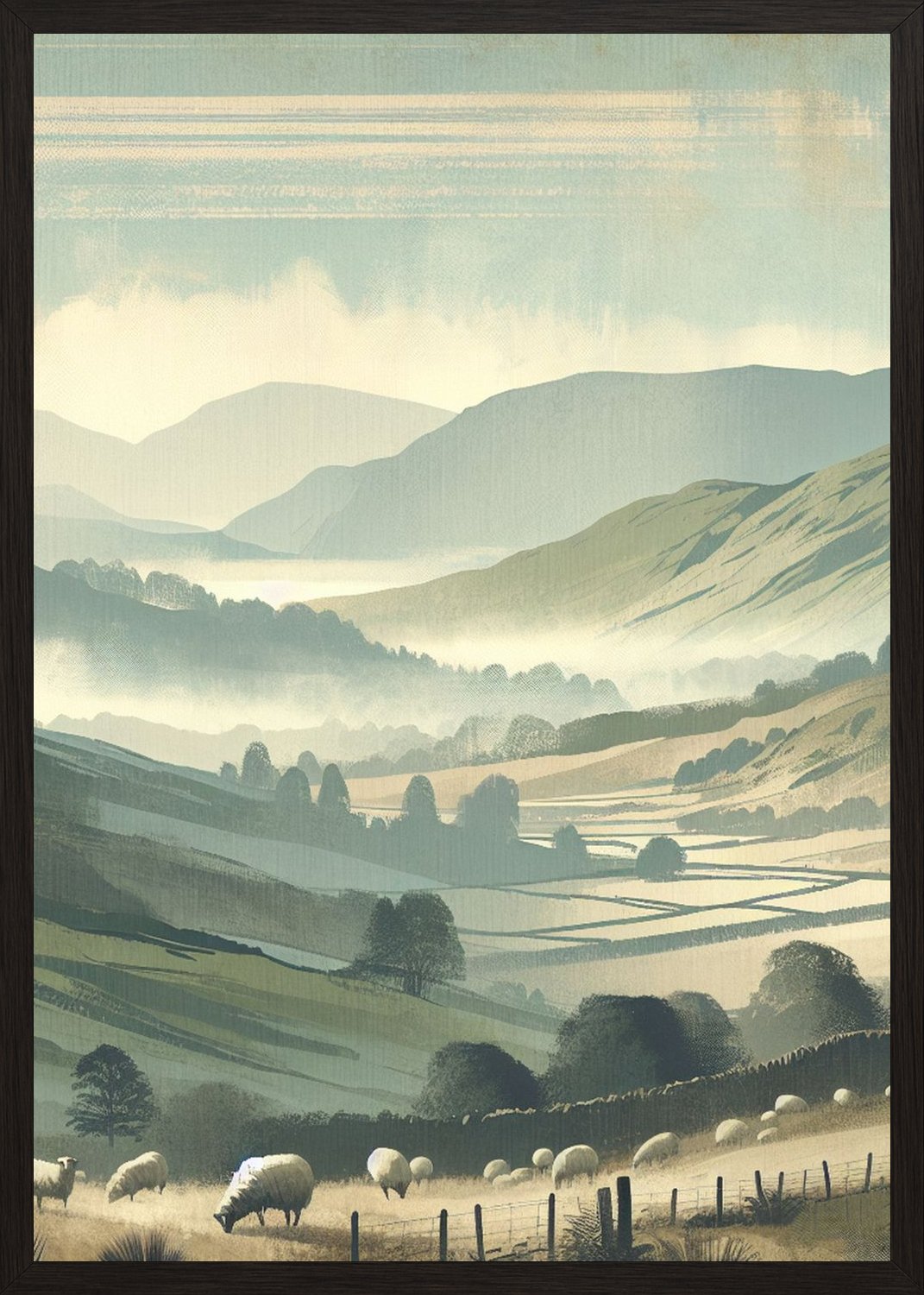 Poster in black frame
