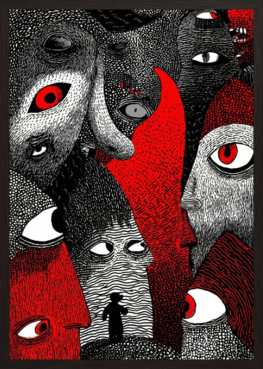 Poster in black frame