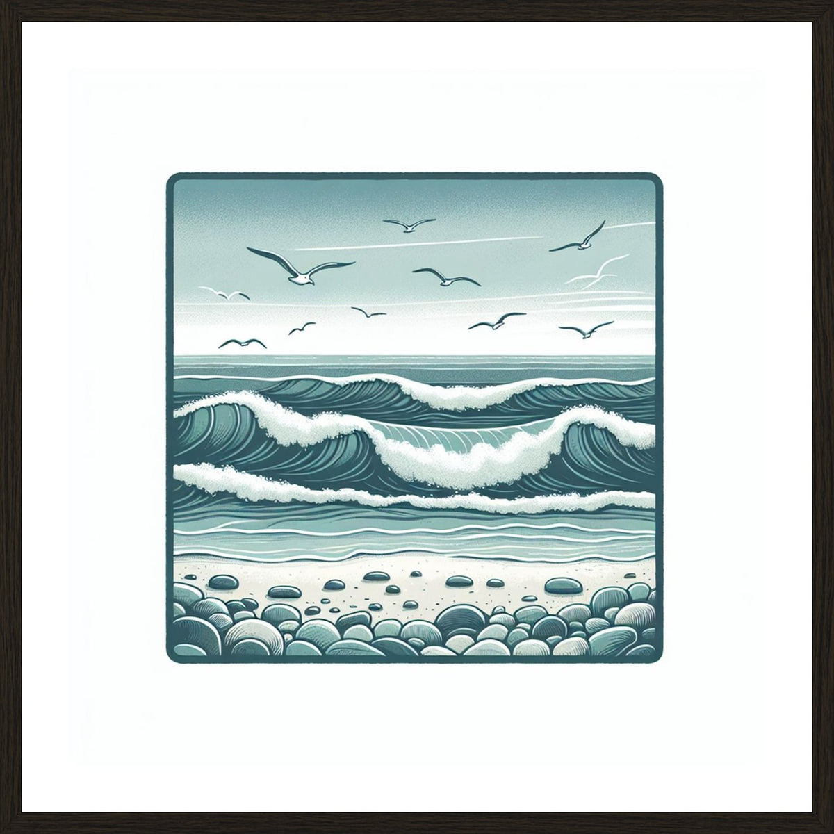Poster in black frame