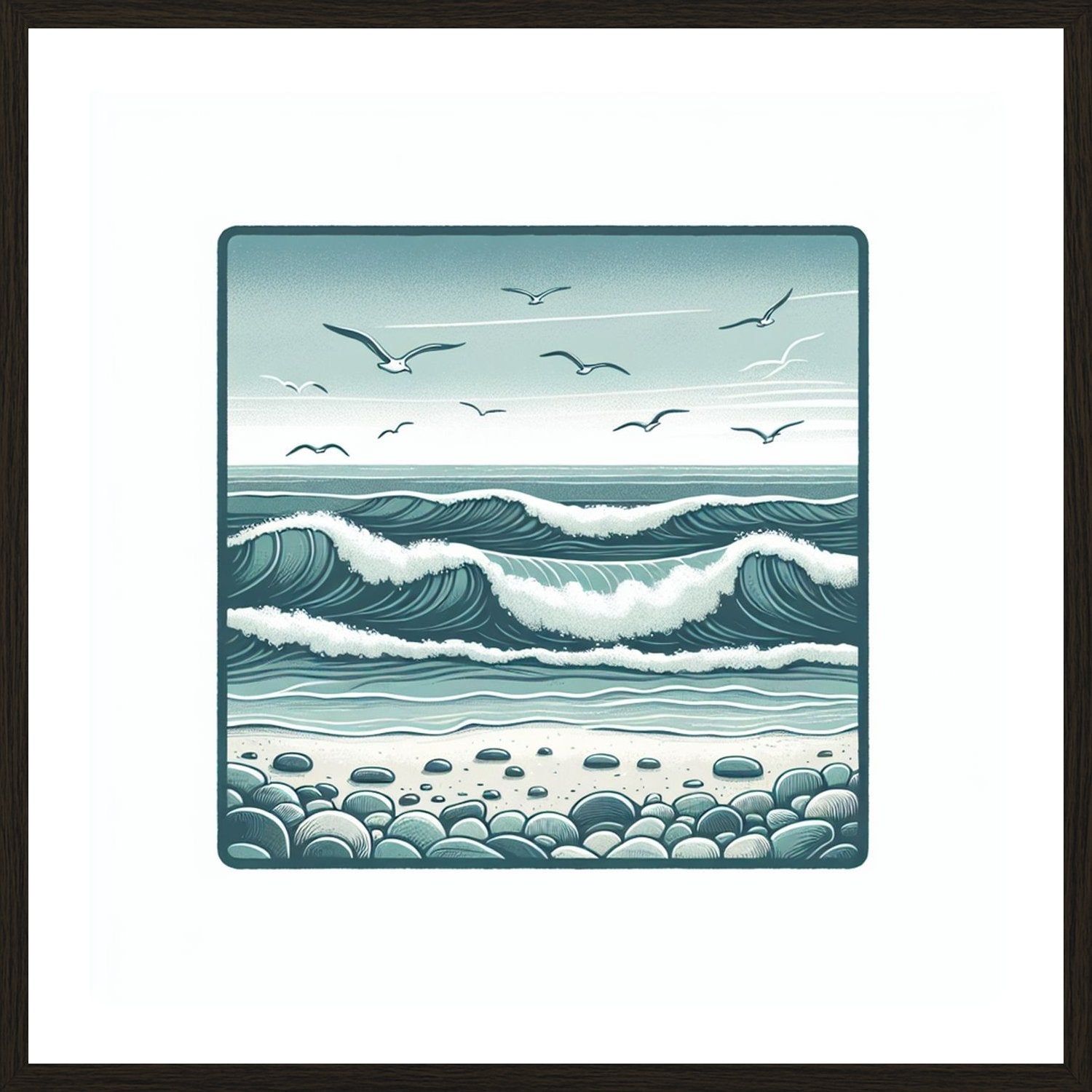 Poster in black frame