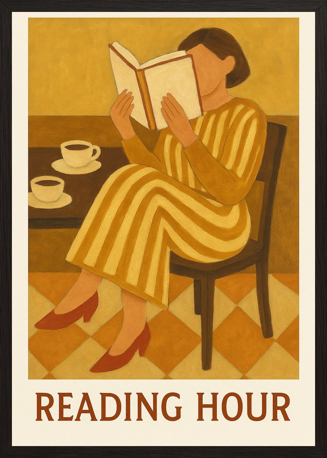 Poster in black frame