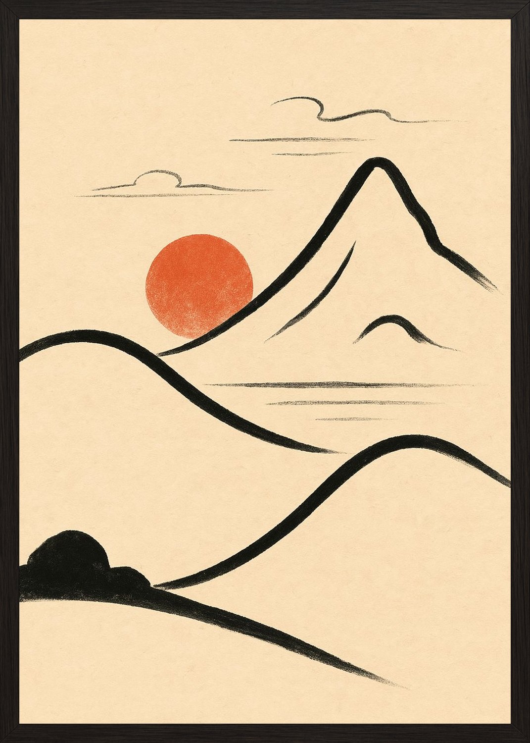 Poster in black frame
