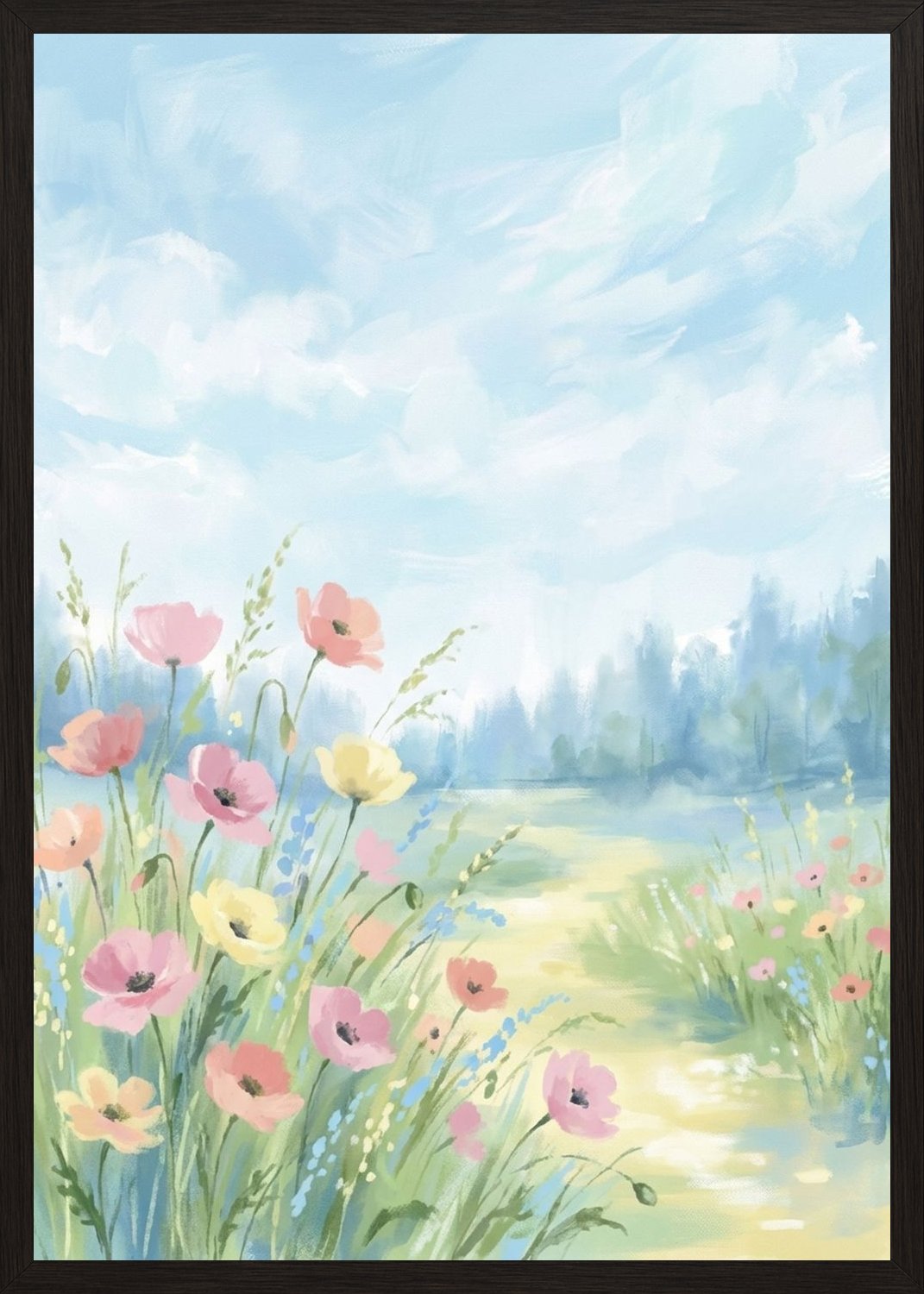 Poster in black frame