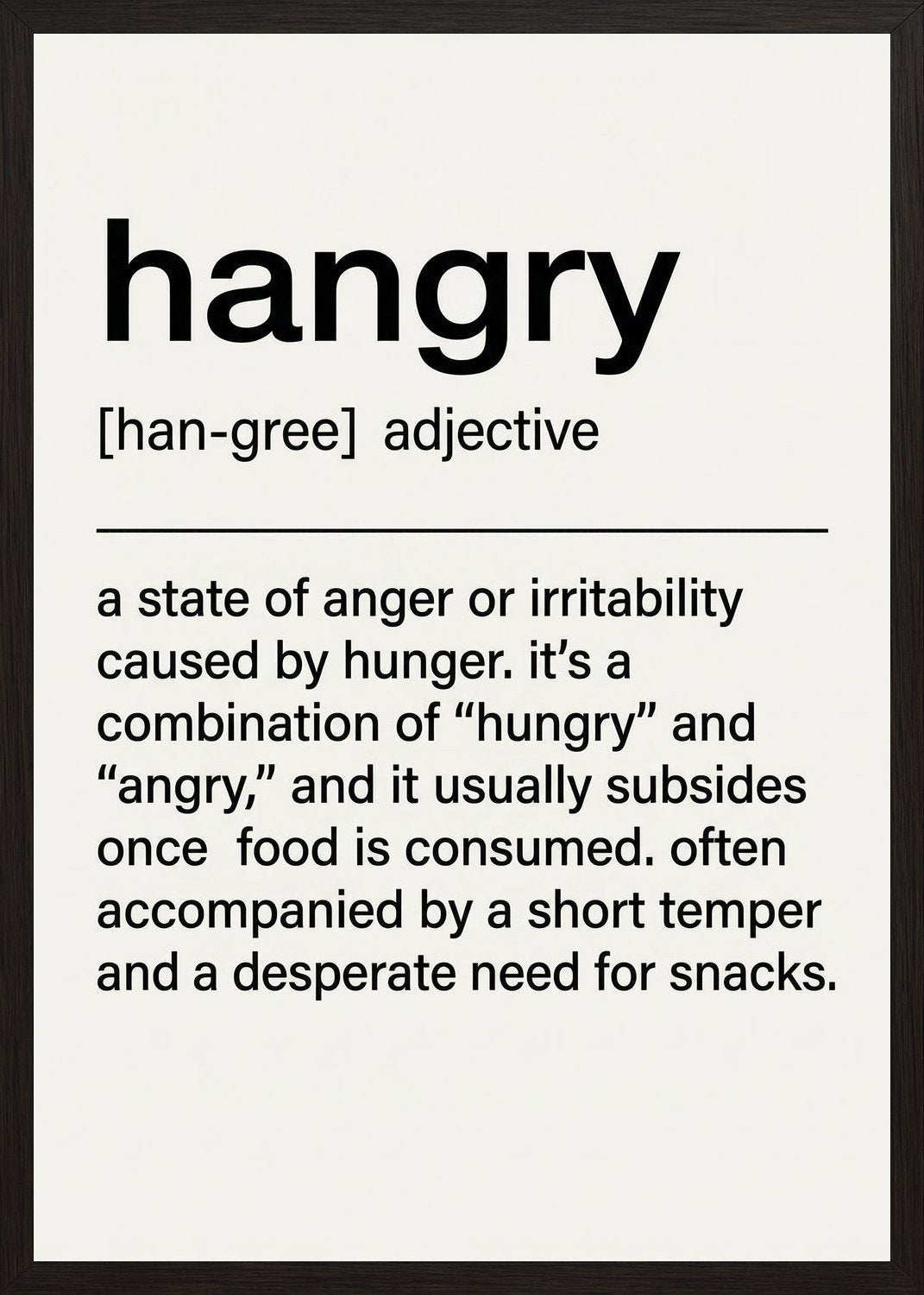 Poster in black frame