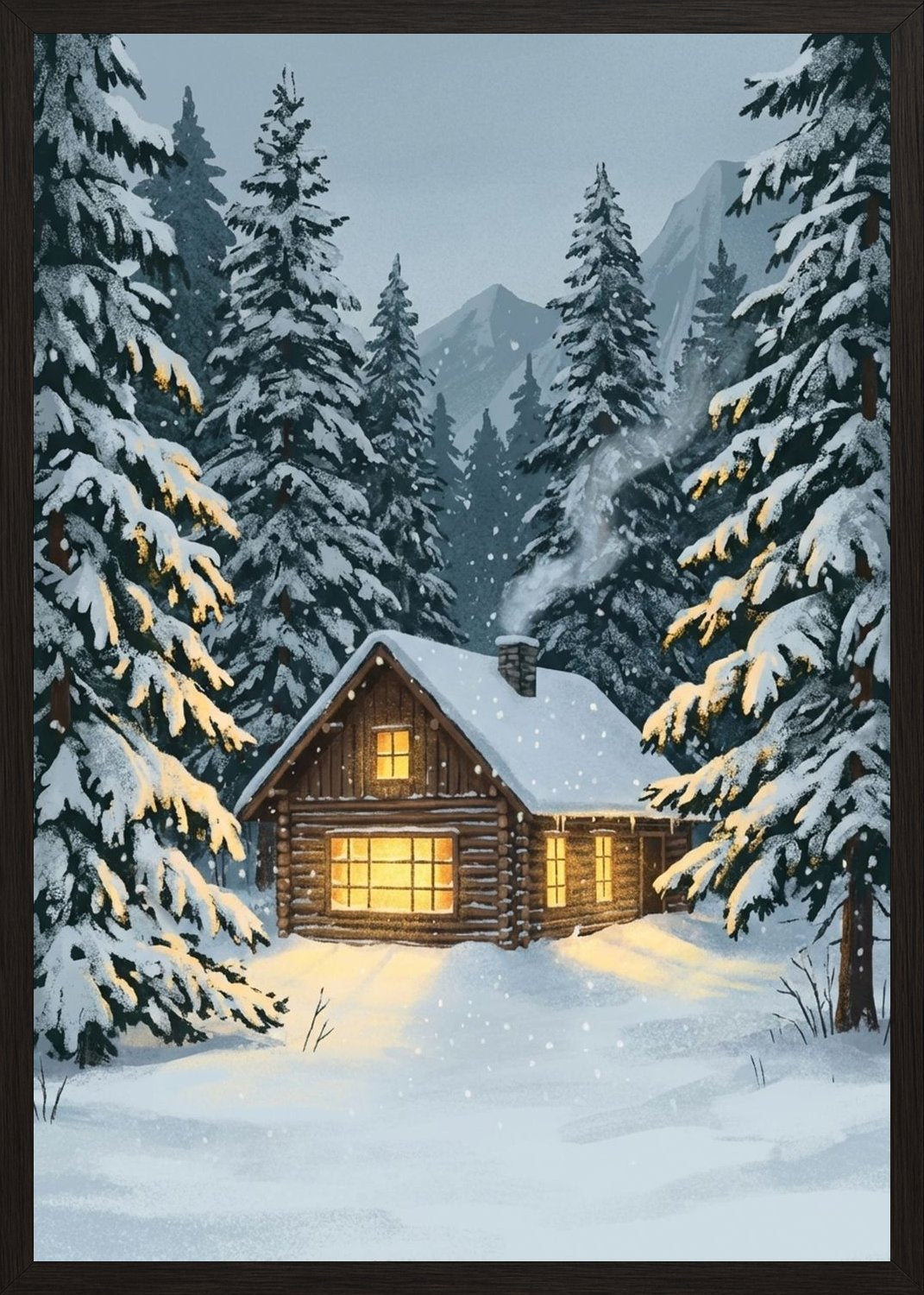 Poster in black frame