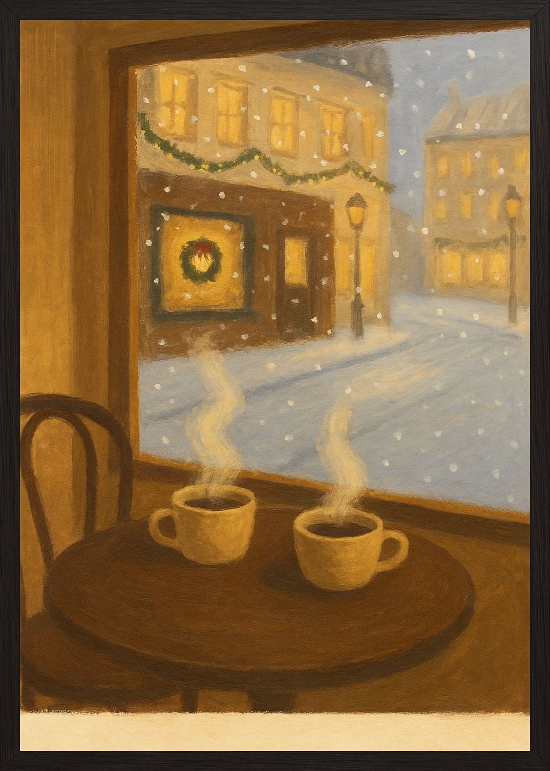 Poster in black frame