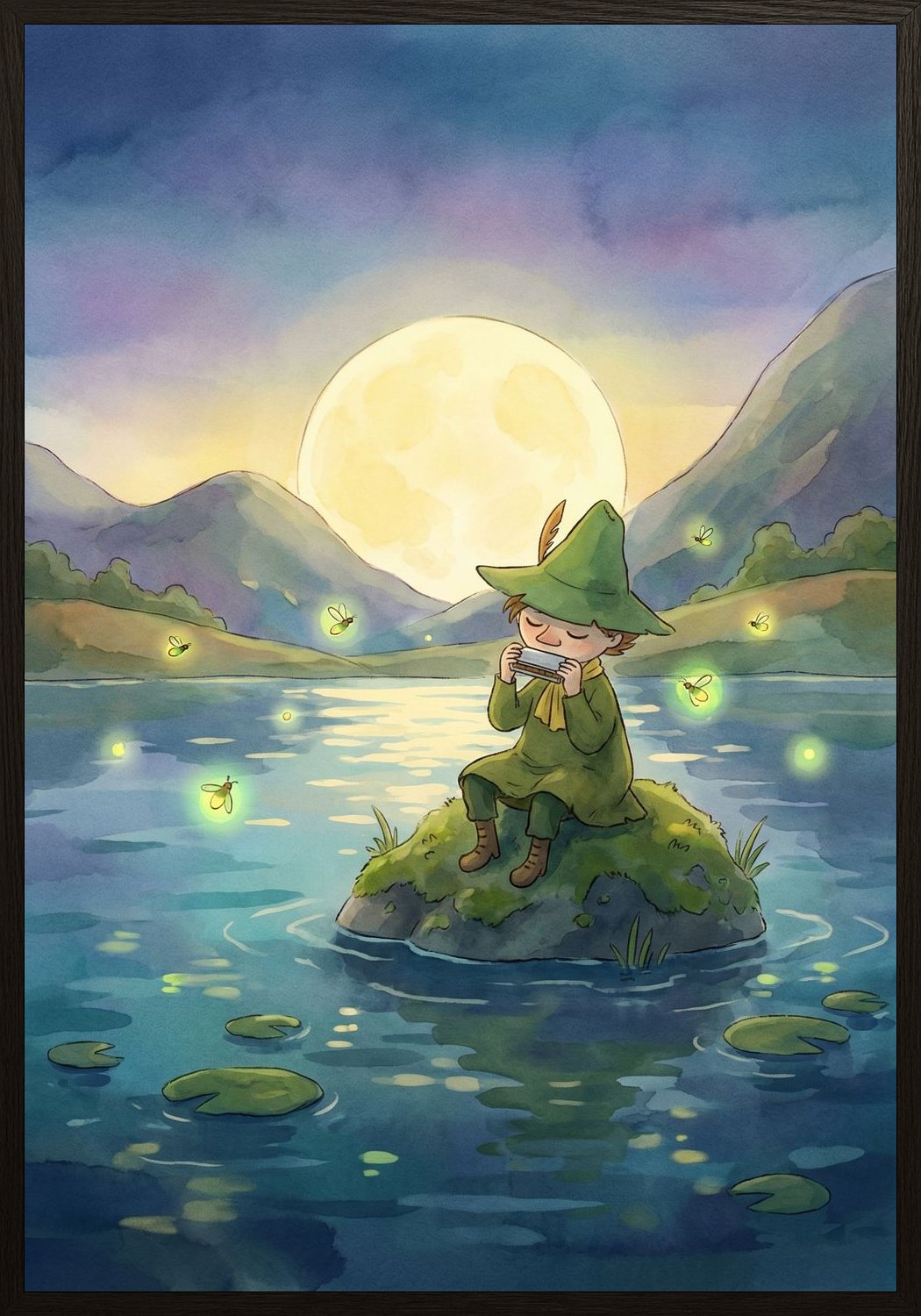 Poster in black frame