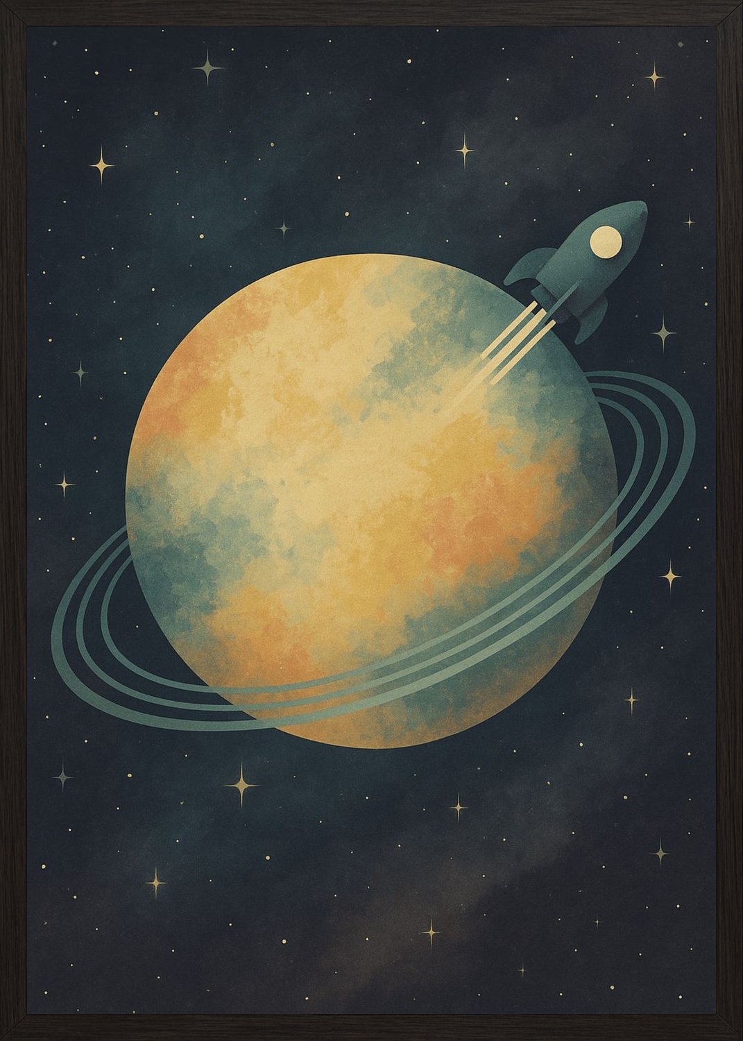 Poster in black frame