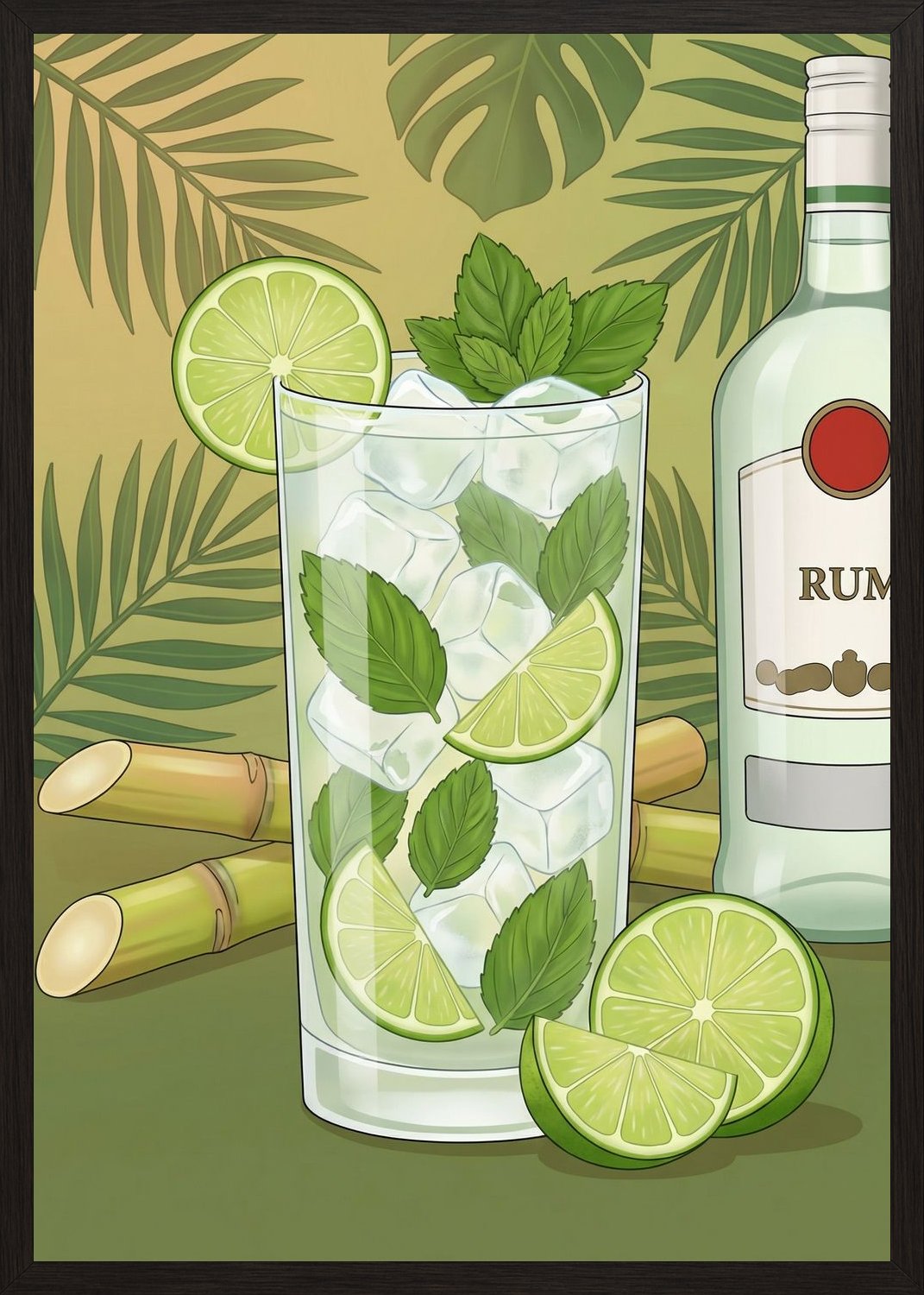 Poster in black frame