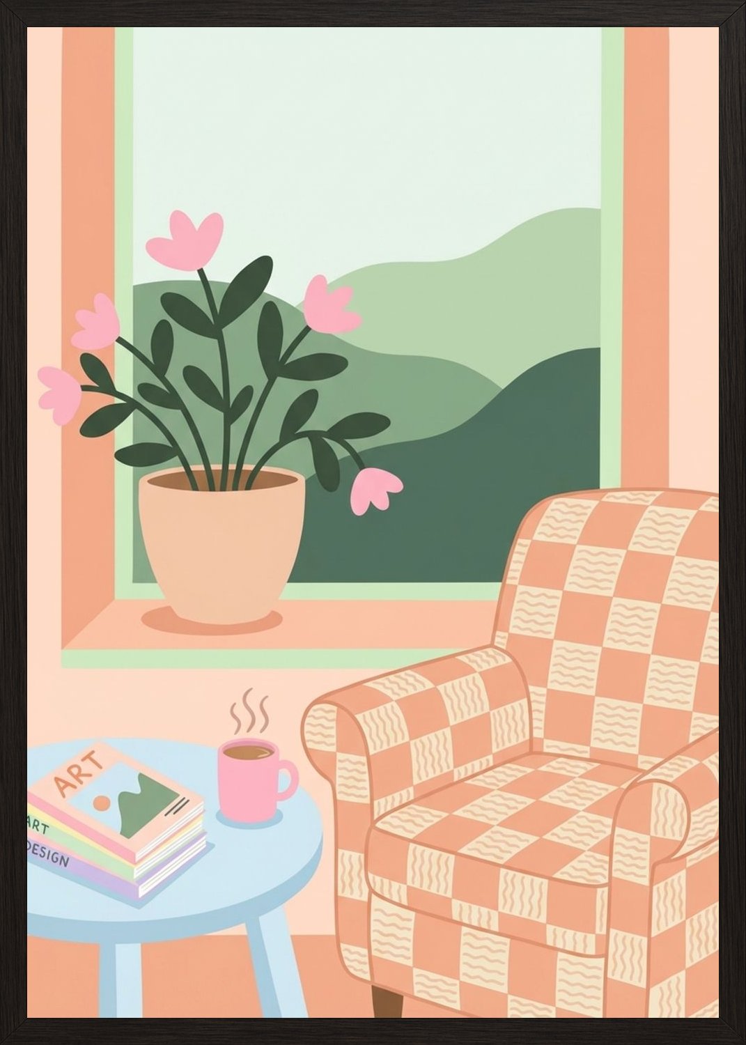 Poster in black frame