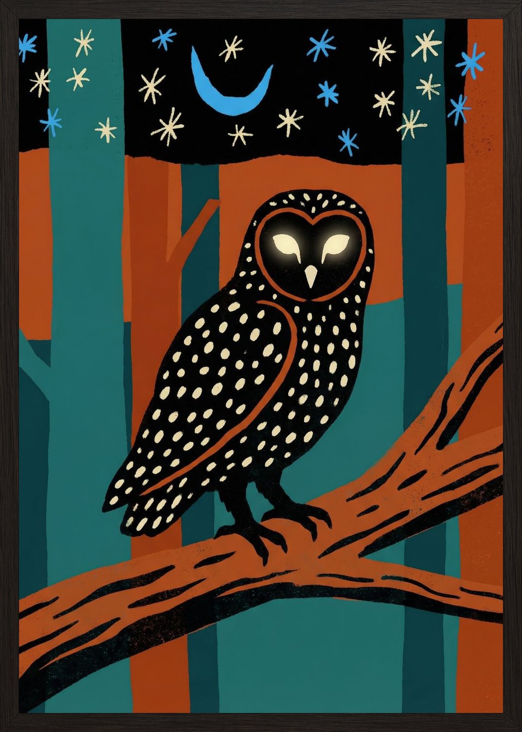 Poster in oak frame
