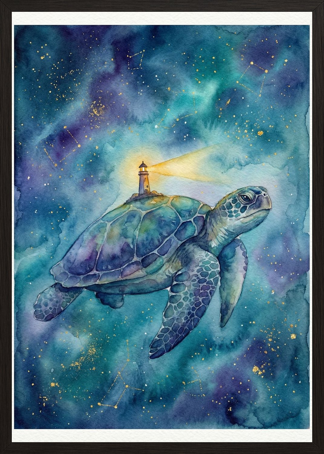 Poster in black frame