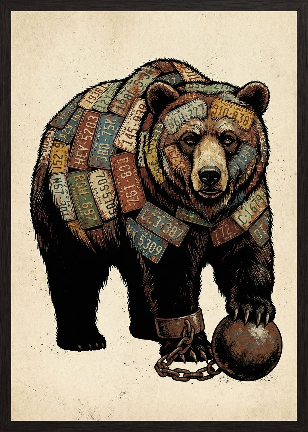 Poster in black frame