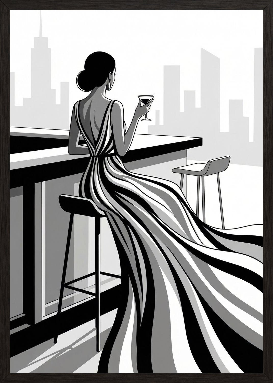 Poster in oak frame