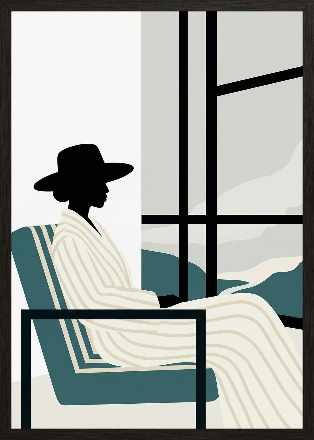 Poster in oak frame