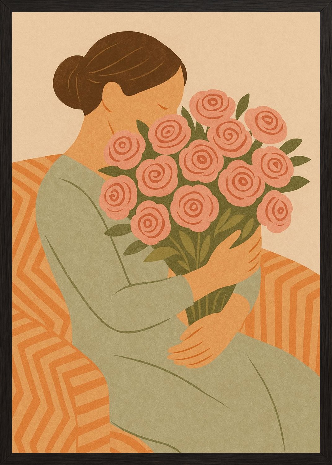 Poster in black frame
