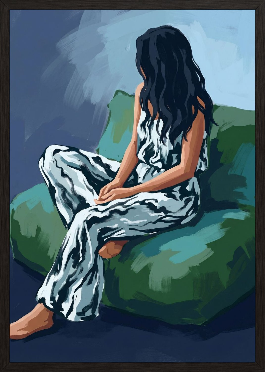 Poster in black frame